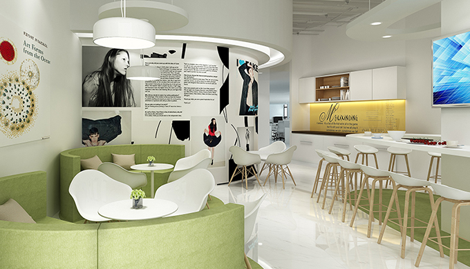 上海服裝公司辦公室茶水間裝修設(shè)計(jì)作品